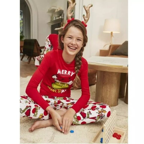 Dr. Seuss The Grinch Matching Family Pajamas Kids Size 6 Youth Christmas PJ - Picture 2 of 5